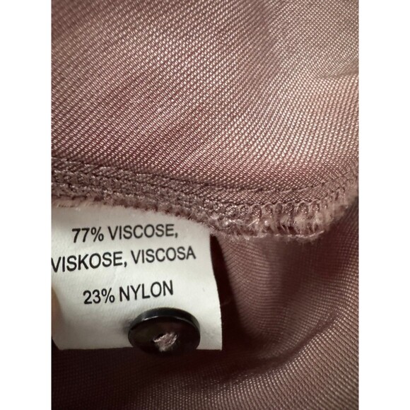 Anthropologie HD in Paris Pink Velvet Peplum Long Sleeve Button Shirt Sz M - Picture 7 of 7